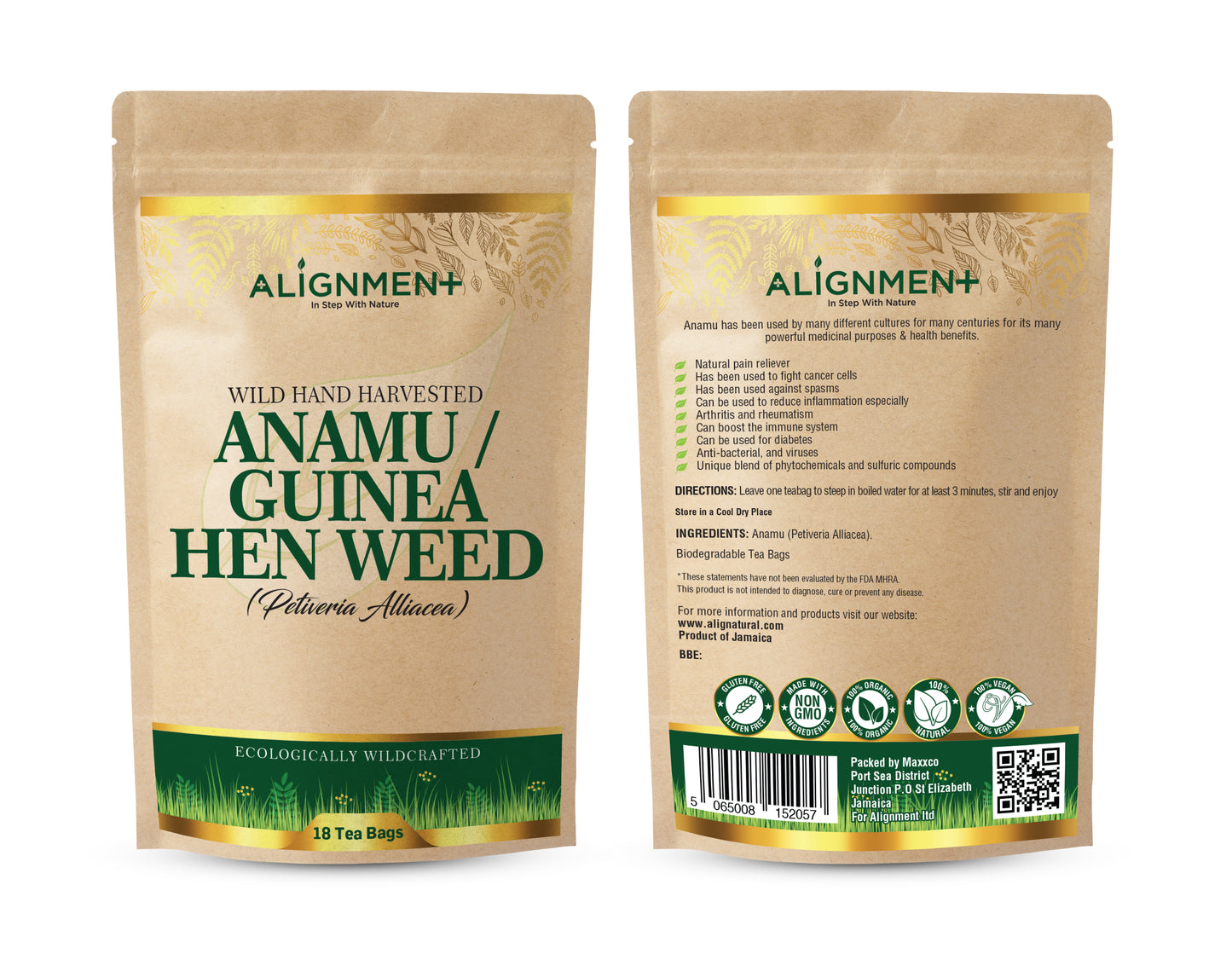 WILD HAND HARVESTED ANAMU/ GUINEA HEN WEED (Petiveria Alliacea)